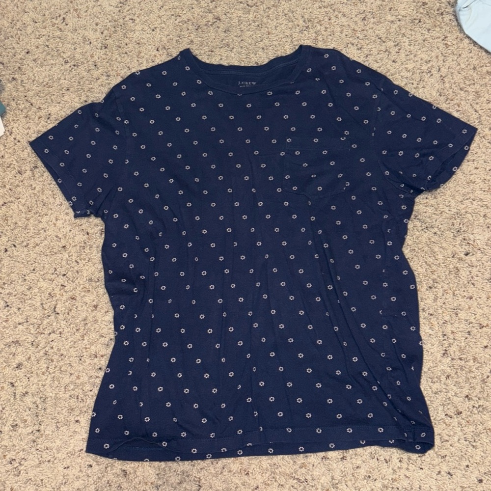 Large men’s blue jcrew short sleeve shirt
